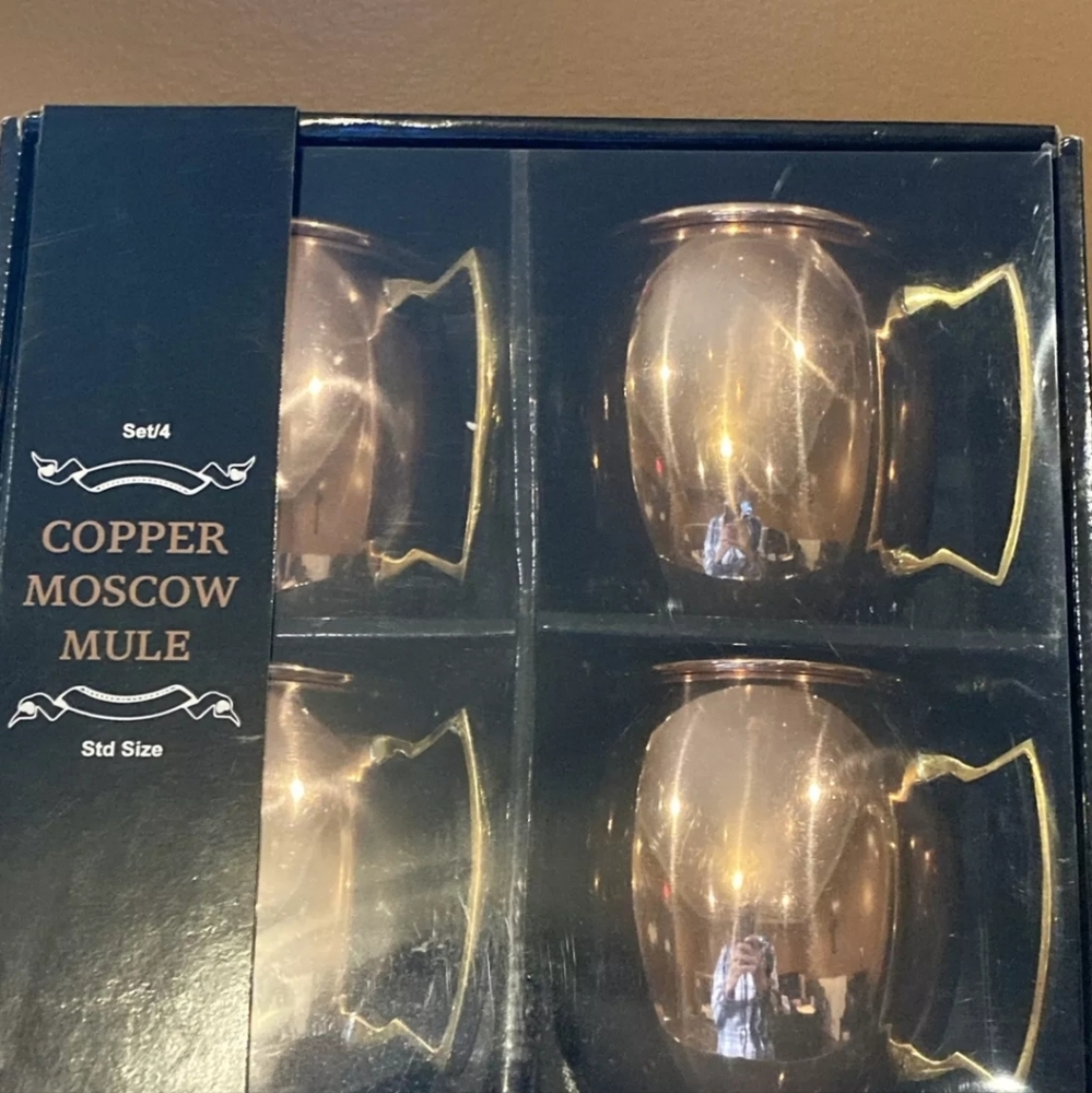 Portofino Home Copper Moscow Mule Mugs Set 4
